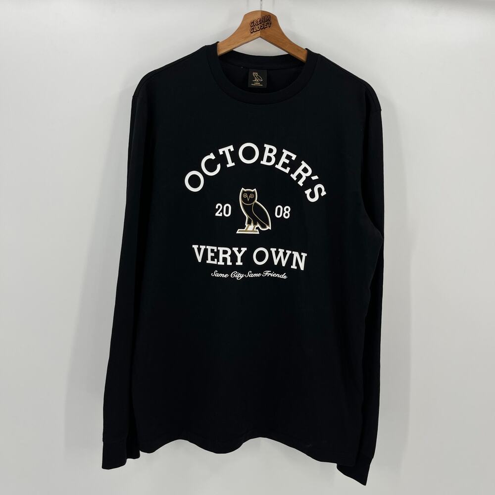Drake Octobers Very Own OVO Iceman Gold Owl Logo Tour Merch Longsleeve L